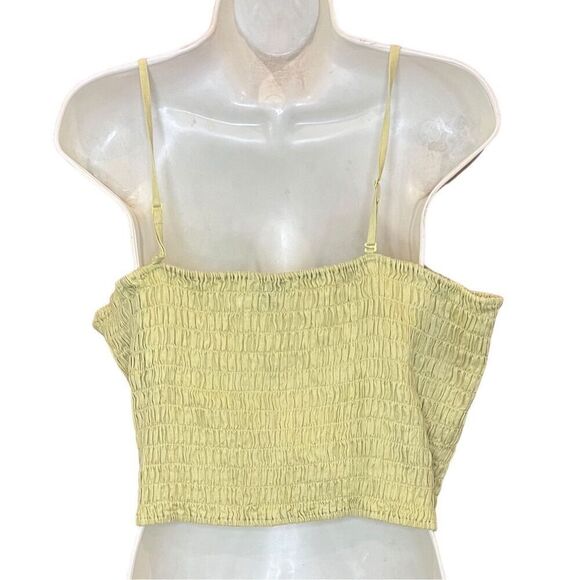ATM Linen Smocked Tube Top in Seagrass NWT Size XL - Picture 3 of 6
